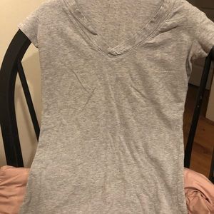 Light gray Vneck basic shirt